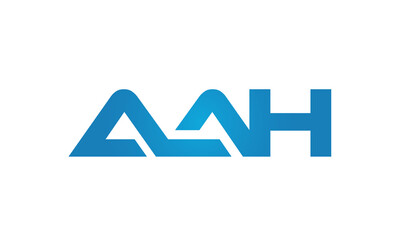 Connected AAH Letters logo Design Linked Chain logo Concept	