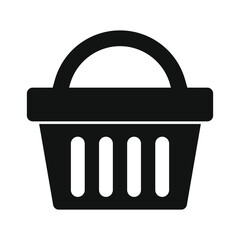 Shopping basket icon - vector illustration