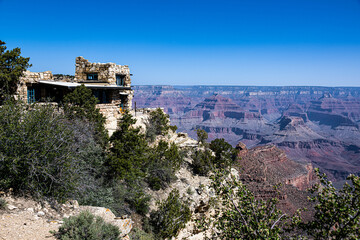 Fototapeta na wymiar Grand Canyon View Along the Rim Trail