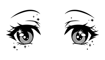 Fototapeta premium Cute anime girl eyes