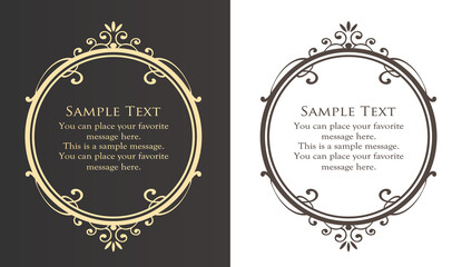 オシャレなフレーム。デザインテンプレート。ゴージャスな額のセット。