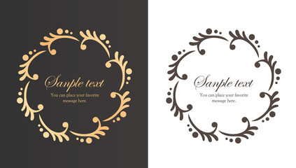 オシャレなフレーム。デザインテンプレート。ゴージャスな額のセット。