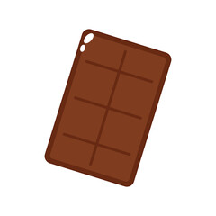 Chocolate bar vector. Chocolate bar on white background.