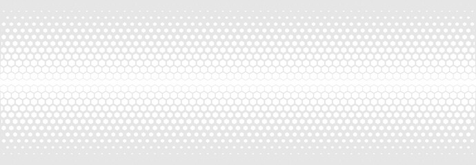 hexagon background with a smooth transition from white to gray. A