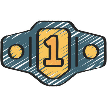 Number One Belt Trophy Icon