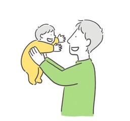 赤ちゃんとお父さん