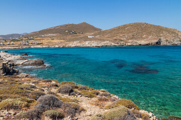 Fototapeta premium National park close to the sea at Paros Island. Cyclades Greece.