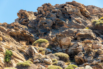 Obraz premium National park close to the sea at Paros Island. Cyclades Greece.