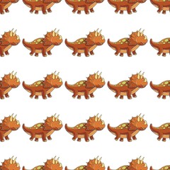 Cute funny dinosaur pattern. Print for cloth design, textile, wrapping paper