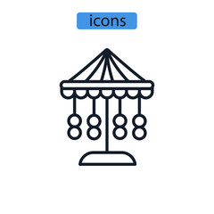 carousel icons  symbol vector elements for infographic web