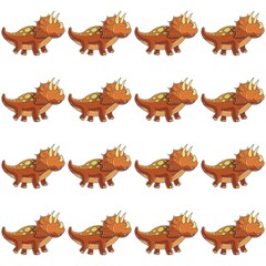 Cute funny dinosaur pattern. Print for cloth design, textile, wrapping paper