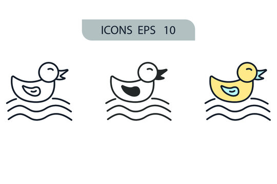 duck icons  symbol vector elements for infographic web