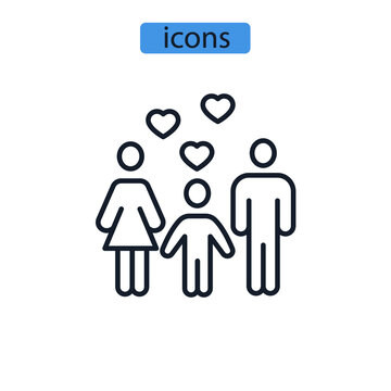 Family icons  symbol vector elements for infographic web
