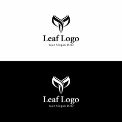 Abstract leaf logo design vector illustration