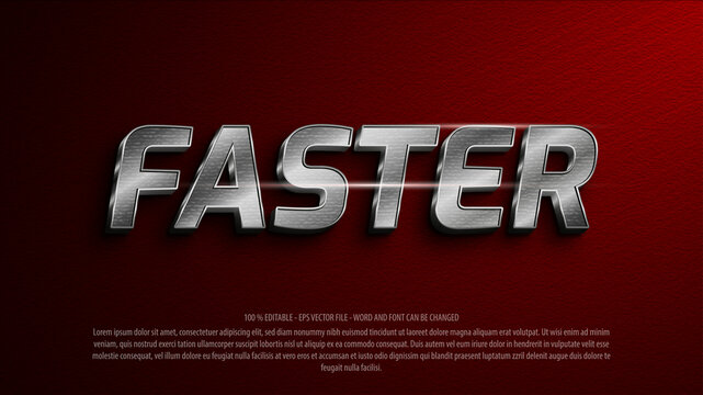 Faster 3d style editable text effect
