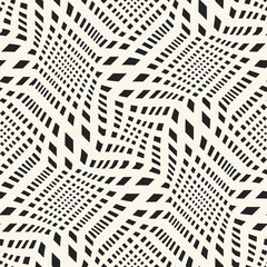 Monochrome Optical Illusion Checked Pattern