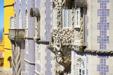 Palacio de Pena detail, Sintra, Portugal