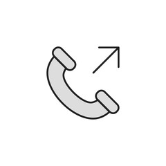 Incoming call, outgoing call icon. High quality coloured vector illustration..