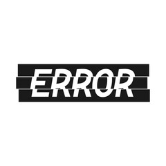 Black outline isolated text information of glitch error icon symbol design for web or announcement illustration vector 