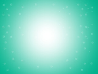 Snowflakes scattered the sunlight under the thick fog in a bright green atmosphere.Vector Christmas Background with copy space