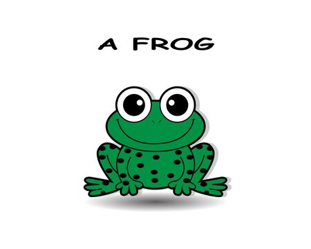 Frog vector icon illustration design template on white background