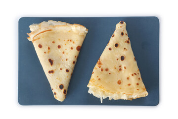 crêpe au sucre, crêpe sur fond blanc,détouré