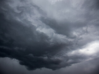 Dark clouds are a big storm, Dark storm clouds before rain are used for climate background, Clouds...