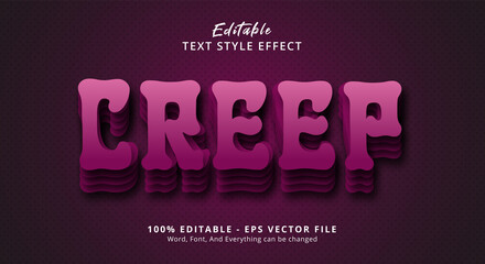 Creep Text Style Effect, Editable Text Effect