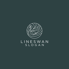 Line swan logo design icon vector © rahmi