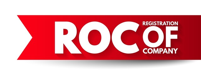 ROC - Registration Of Company acronym, business concept background