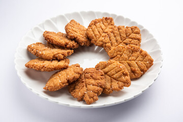 Thekua is an Indian sweet dish.popular in uttarpradesh, bihar and jharkhand.offering for the chhat festival.