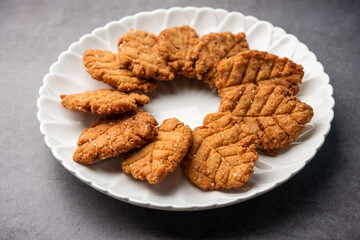Thekua is an Indian sweet dish.popular in uttarpradesh, bihar and jharkhand.offering for the chhat festival.