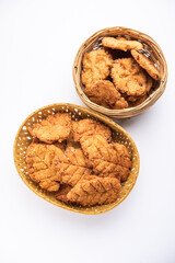 Thekua is an Indian sweet dish.popular in uttarpradesh, bihar and jharkhand.offering for the chhat festival.