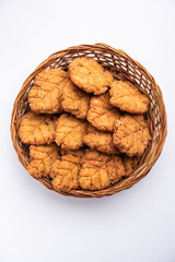 Thekua is an Indian sweet dish.popular in uttarpradesh, bihar and jharkhand.offering for the chhat festival.