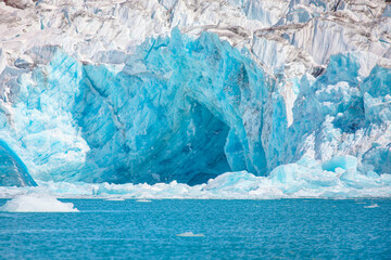 Fototapeta na wymiar Knud Rasmussen Glacier near Kulusuk - Greenland, East Greenland