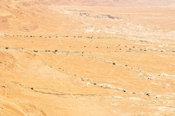 Desert by the Dead Sea in Masada, Israel