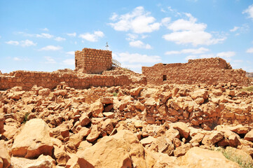 The ruins of the ancient city of the state of Masada,israel
