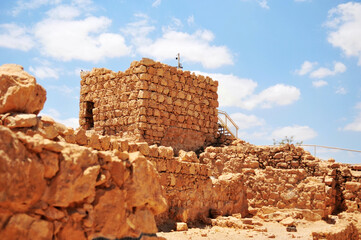 The ruins of the ancient city of the state of Masada,israel