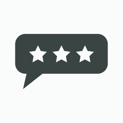 rate, feedback, stars isolated vector icon. comment, review, chat, rank, rating symbol