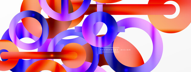 Circle composition abstract background. Trendy techno business template for wallpaper, banner, background or landing