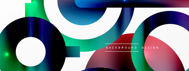 Circle composition abstract background. Trendy techno business template for wallpaper, banner, background or landing