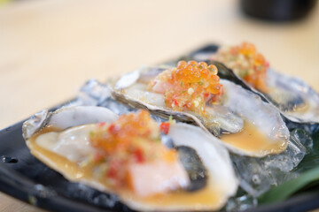 Premium oyster sashimi
