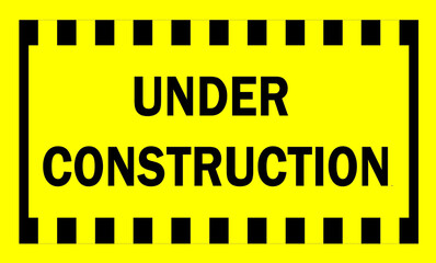 Under construction sign for ongoing work
