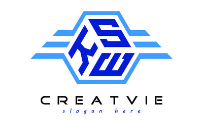 KSE three letter geometrical wings logo design vector template. wordmark logo | emblem logo | monogram logo | initial letter logo | typography logo | business logo | minimalist logo |