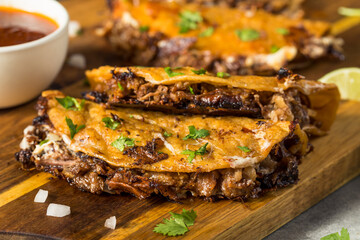 Homemade Steak Birria Meat Tacos