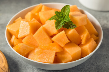 Raw Orange Organic Cantaloupe Melon