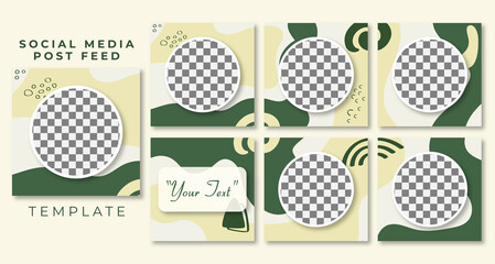 Social media instagram feed post template bundle