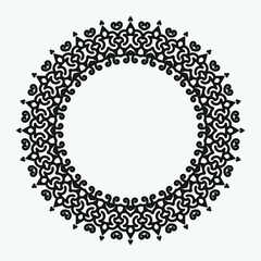 Round Decorative Border Frames with Clear Background. Ideal for vintage label designs.