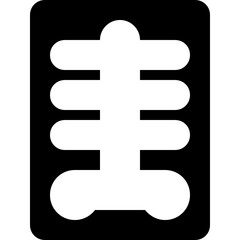 Fototapeta premium x ray glyph icon