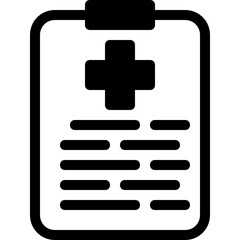 Obraz premium hospital chart glyph icon